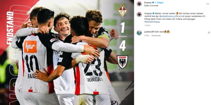 Der FC Aarau findet zum Siegen zurück. fc aarau