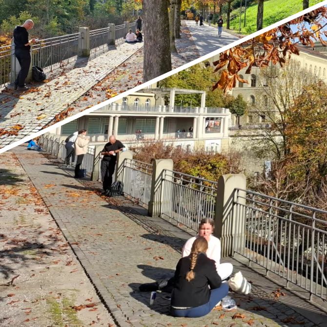 Bern Bänkli Boden Zmittag