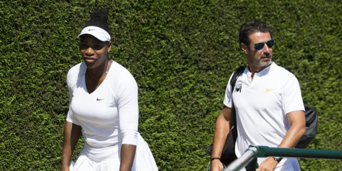 Patrick Mouratoglou und Serena Williams bei Wimbledon 2018. Patrick Mouratoglou