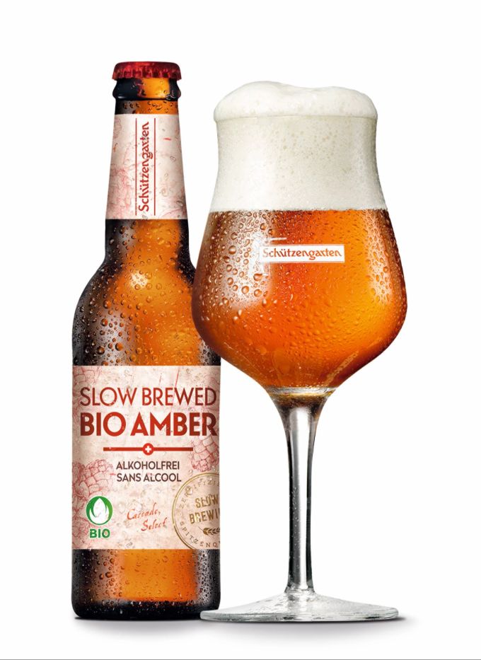 Die Brauerei Schützengraben hat ein neues alkholfreies Bier lanciert: Das Bio Amber Alkoholfrei. Brauerei Schützengraben