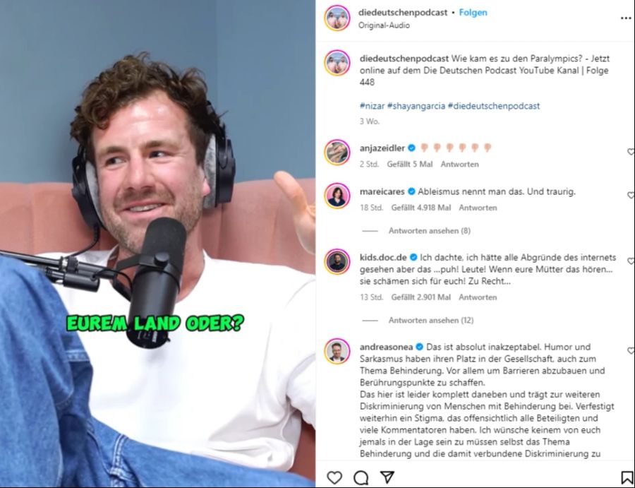 Luke Mockridge macht sich über die Paralympischen Spiele lustig. Dafür erntet er heftige Kritik.