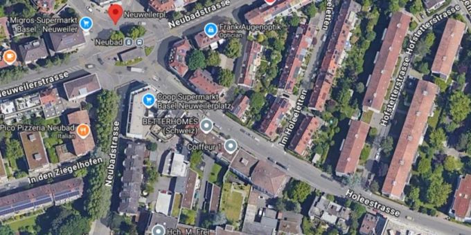Die Holeestrasse blieb für die Dauer der Aufnahme gesperrt. Der Fahrer war in Richtung Neuweilerplatz unterwegs.