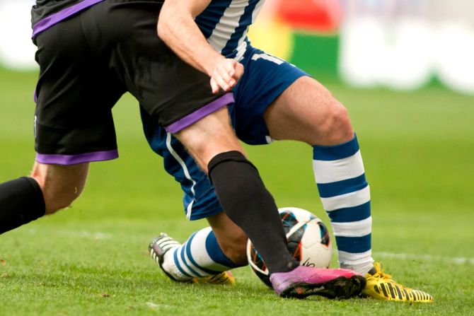 Fussball Rasen Spielfeld Fussballer