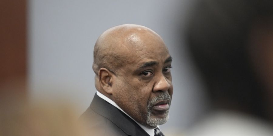 Der Angeklagte Duane Davis bei der Verhandlung im Zusammenhang mit der Ermordung des Rappers Tupac Shakur. Foto: John Locher/Pool AP/AP/dpa/Archivbild