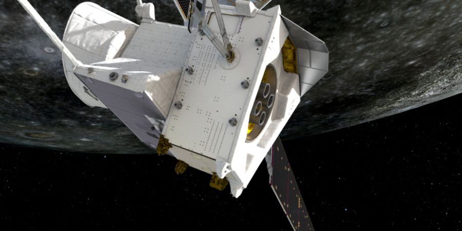 Die Merkur-Mission Bepicolombo startet am Donnerstag ihre Ankunftsphase. (Symbolbild, künstlerische Darstellung)