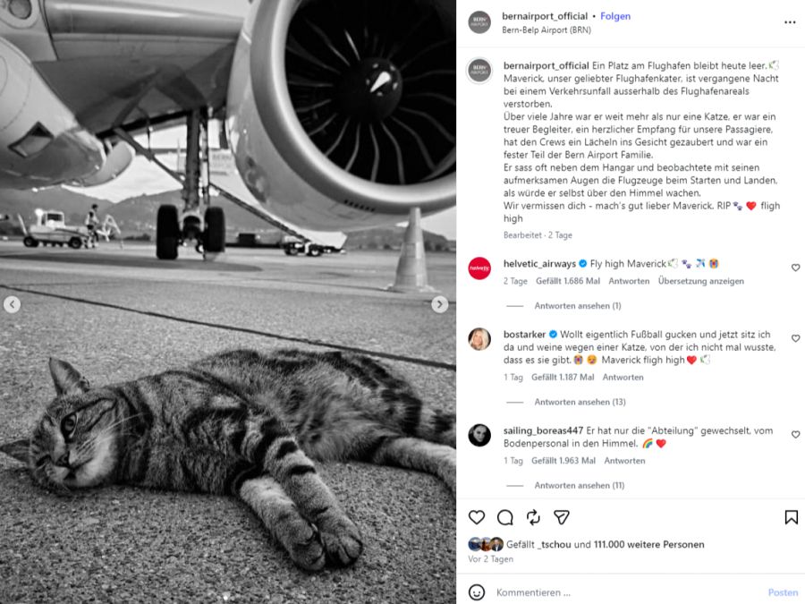 Über Jahre war er beim Flughafen in Belp zu Hause.