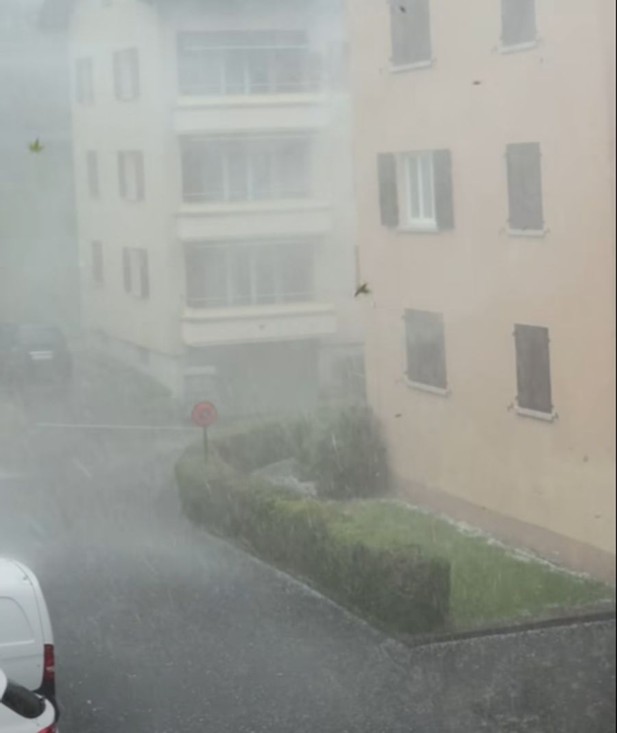 ... und hagelt es stark.