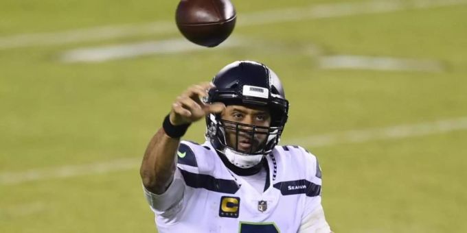 Hat sich an der Wurfhand verletzt: Russell Wilson von den Seattle Seahawks aus der NFL. NFL