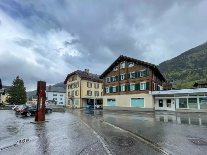 Dorfzentrum von Trun. Dorfzentrum von Trun.