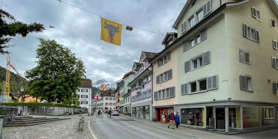 Im Stadtzentrum der Gemeinde Altdorf (UR).