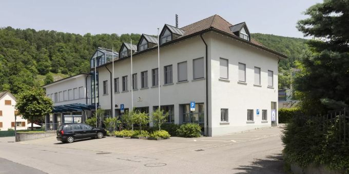 Das Gemeindezentrum an der Eimattstrasse in Oberdorf. Das Gemeindezentrum an der Eimattstrasse in Oberdorf.