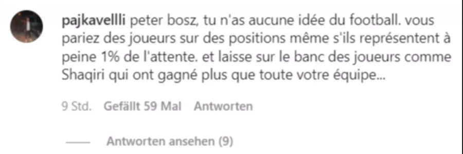 Ein Fan versteht nicht, warum andere Spieler Shaqiri vorgezogen werden.