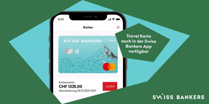 Die Travel Karte können Sie bei der Verkaufsstelle, mit der Swiss Bankers App, im Kundenportal oder per E-Banking aufladen. d