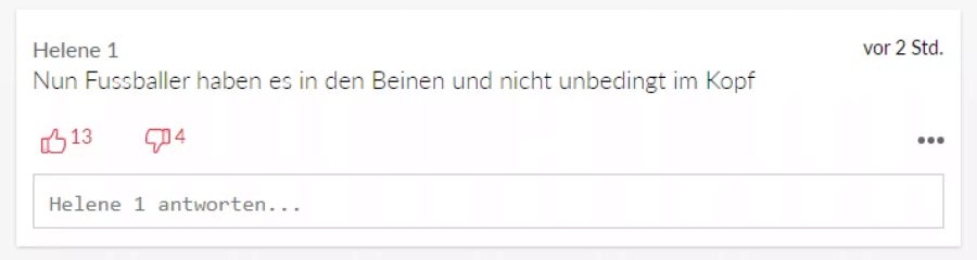 Für «Helene 1» ist er halt einfach ein Fussballer.