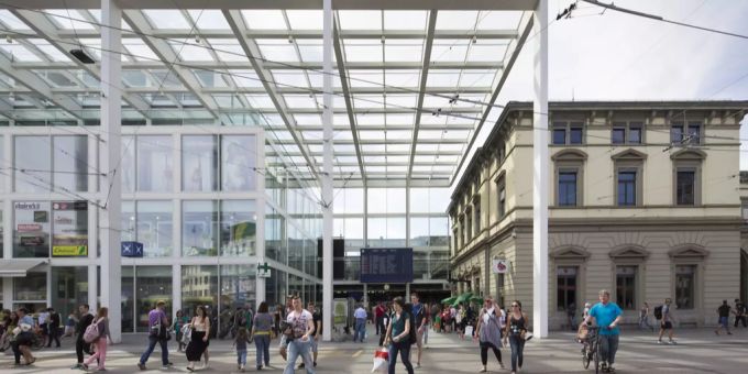 Der Hauptbahnhof in Winterthur ZH. HB Winterthur
