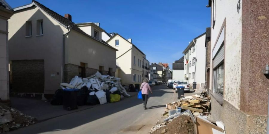 Strasse in Neuenahr nach der Flutkatastrophe