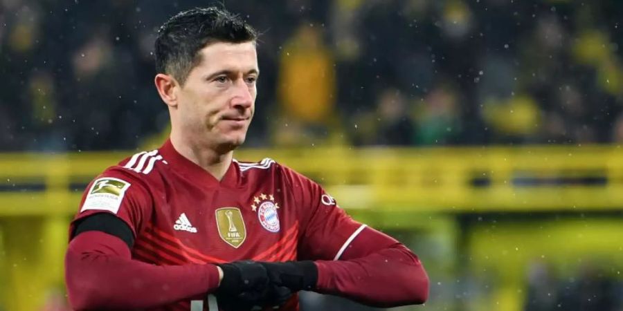 Bayerns Robert Lewandowski traf im Top-Spiel gegen Dortmund doppelt. Foto: Bernd Thissen/dpa