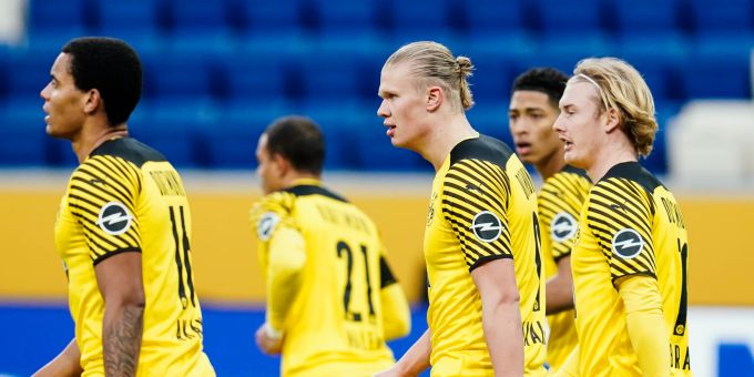 Erling Haaland während dem Spiel gegen Hoffenheim. BVB Erling Haaland
