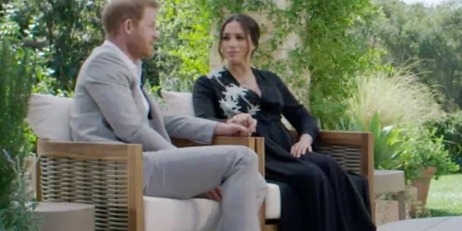 Prinz Harry und Herzogin Meghan während des Interviews mit Oprah Winfrey.