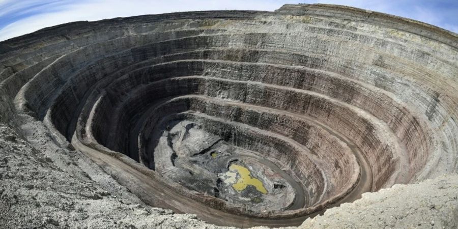 Russische Diamantenmine 340 Kilometer nordöstlich von Mirny