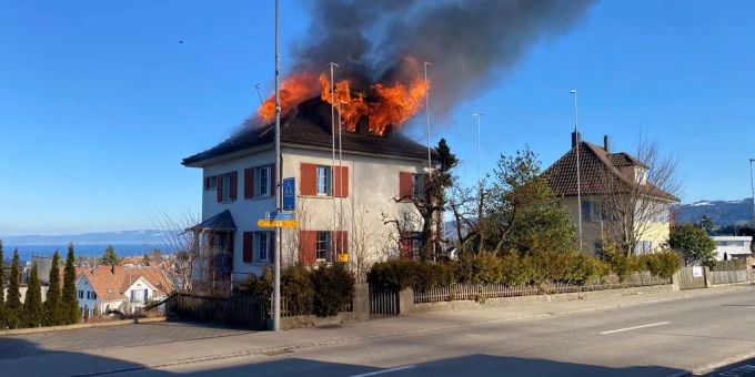 Freidorf, Gemeinde Roggwil TG: Beim Brand wurde niemand verletzt. Roggwil TG