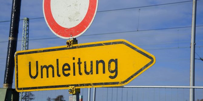 Umleitung Baustelle Durchfahrtsverbot Bauzaun