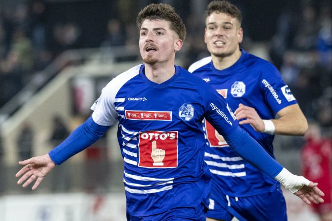 Lorik Emini bejubelt sein Distanz-Tor zum frühen 1:0. FC Luzern