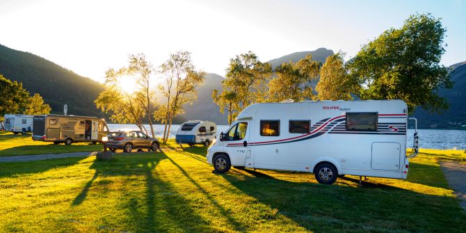 Wohnmobil Seeufer Camping