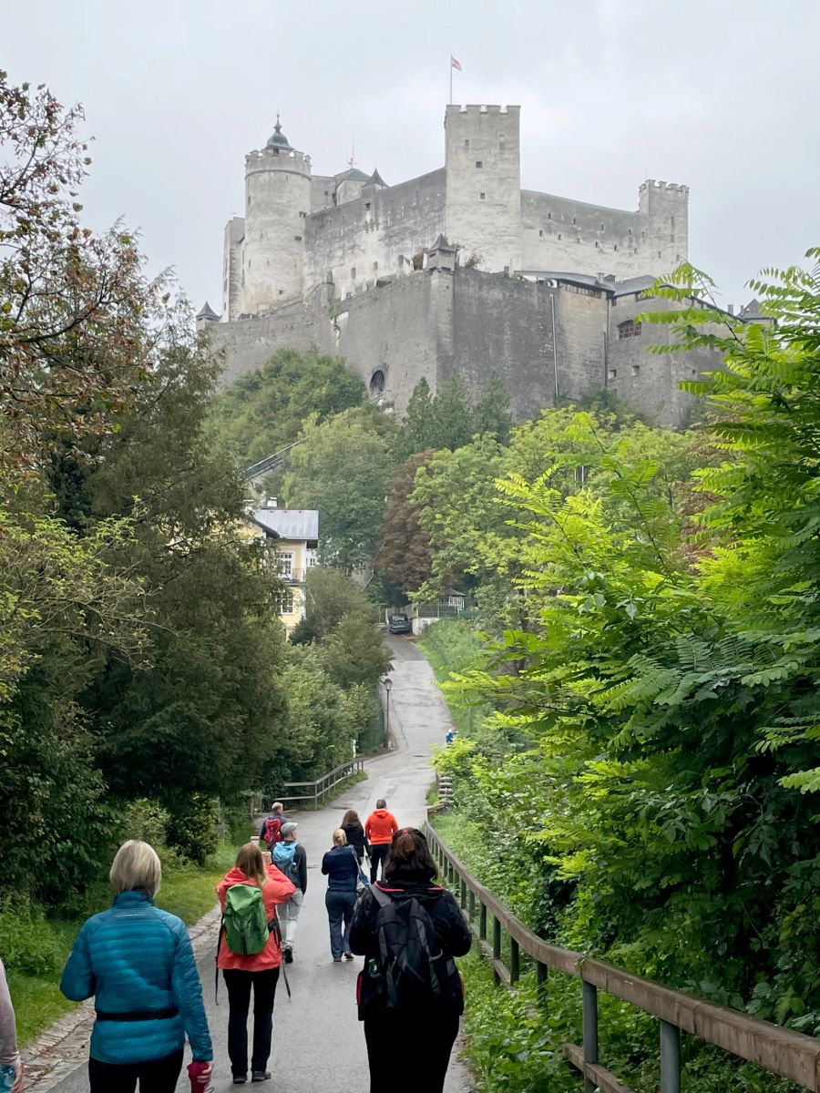 Wandergruppe Burg Salzburg Wald