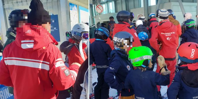 Suva zahlt - Bilder zeigen: Viele Skilehrer unterrichten ohne Helm