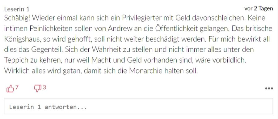 Auch dieser Leser bezeichnet die Sache als «schäbig».