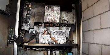 Sargans SG: Brand in Technikraum