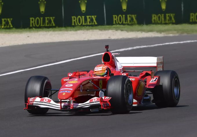 Mick Schumacher in Mugello am Steuer des Ferrari F2004, mit dem sein Vater Michael seinen siebten Weltmeistertitel holte. Formel 1 Schumacher Ferrari