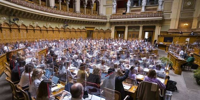 Der Nationalrat während der Herbstsession 2020. (Archivbild) nationalrat coronavirus