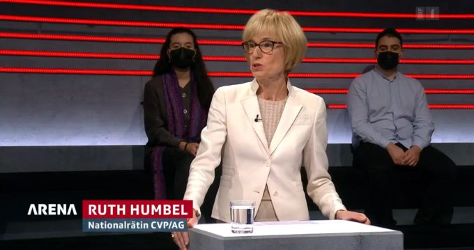 CVP-Nationalrätin Ruth Humbel in der «Arena». ruth humbel