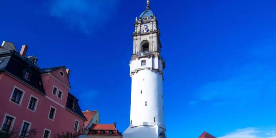 Der Reichenturm in der Altstadt von Bautzen. Foto: Jens Büttner/dpa-Zentralbild/dpa