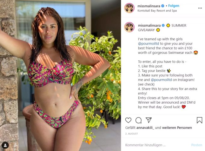 Malin Andersson ist ein gefeierter «Love Island»-Star in England. Malin Andersson