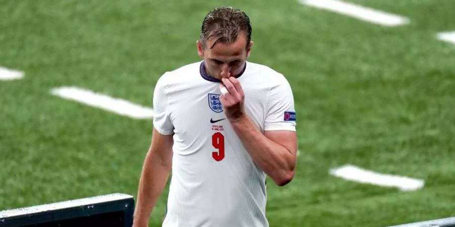 Wurde bei der EM zweimal ausgewechselt: Harry Kane. Foto: Mike Egerton/PA Wire/dpa