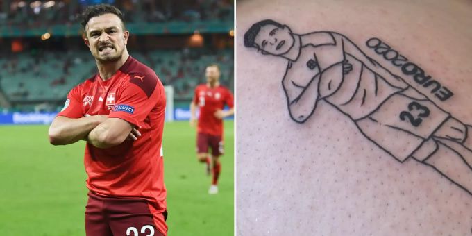 Shaq findets «geil» - Nati-Fan lässt sich Xherdans Torjubel tätowieren