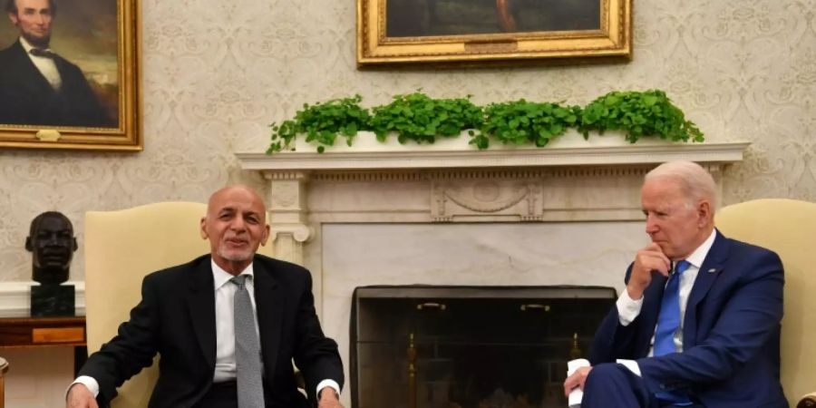Ghani (l.) bei Biden im Weissen Haus