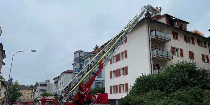 St.Gallen: Brand in Dachwohnung. St.Gallen
