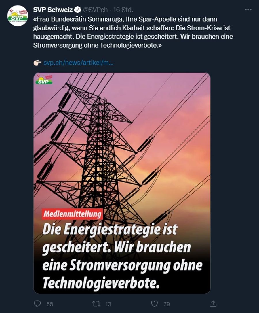 SVP Energiestrategie 2050