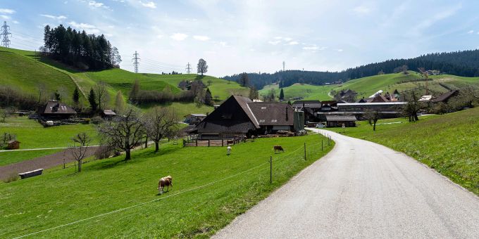 Blick auf Landiswil. Blick auf Landiswil.
