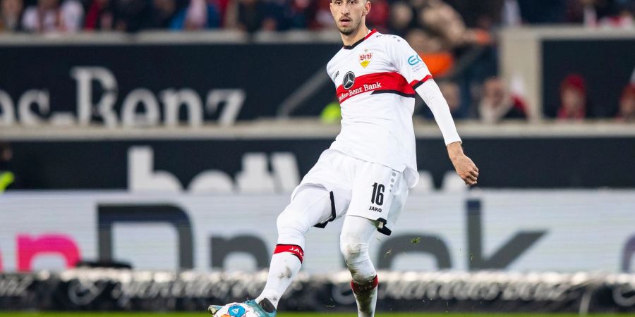 Ist ins Mannschaftstraining des VfB Stuttgart zurückgekehrt: Atakan Karazor in Aktion.