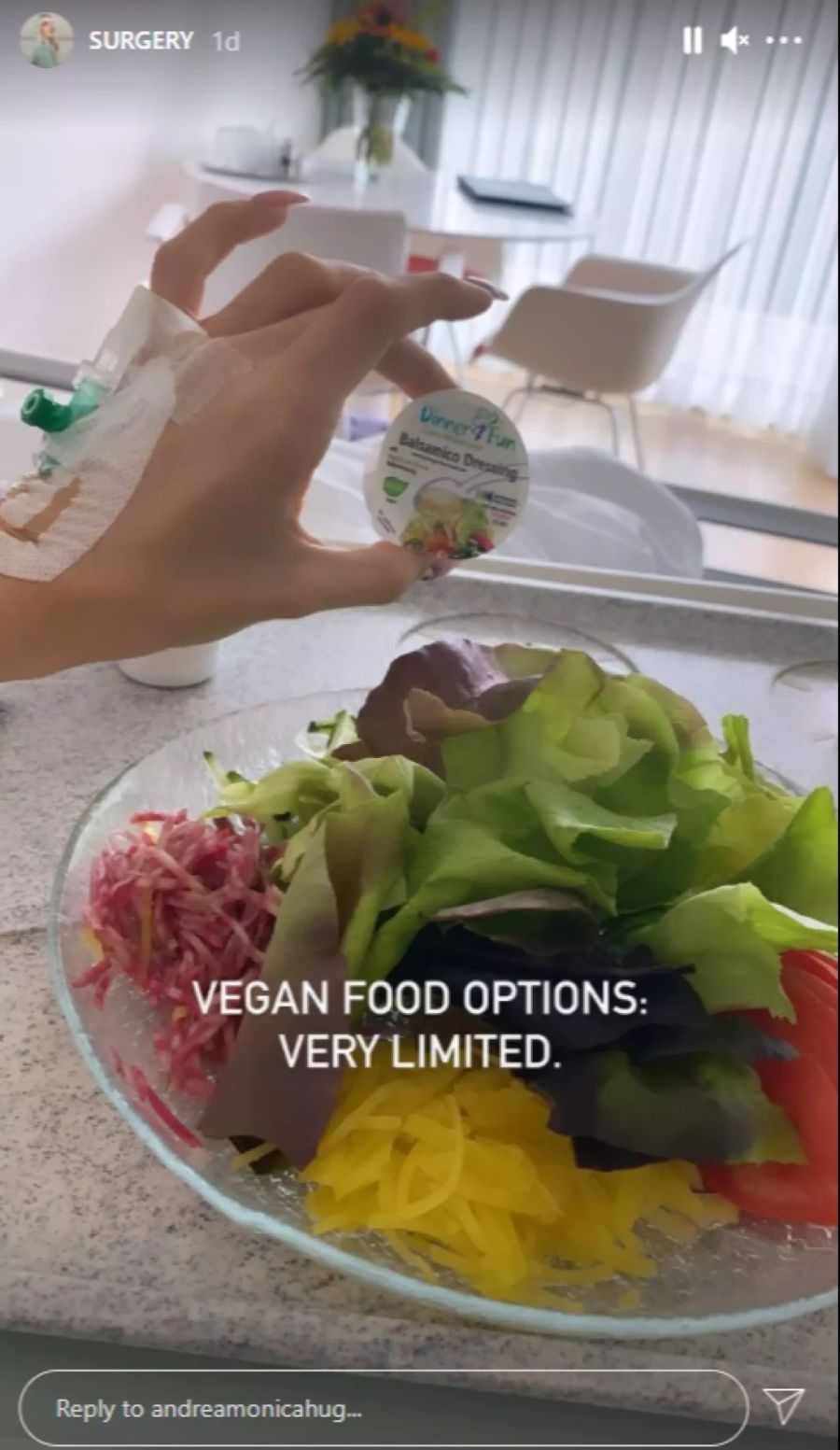 Im Spital gibt es kaum veganes Essen.