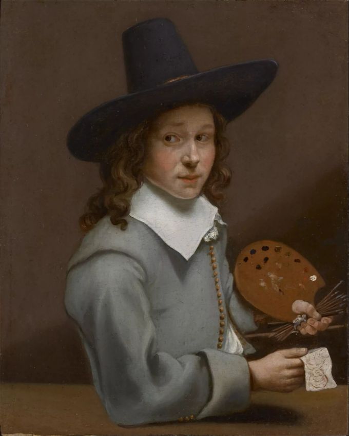 Ein Selbstporträt als Junge des holländischen Malers Aelber Cuyp (1620–1691). Aelbert Cuyp