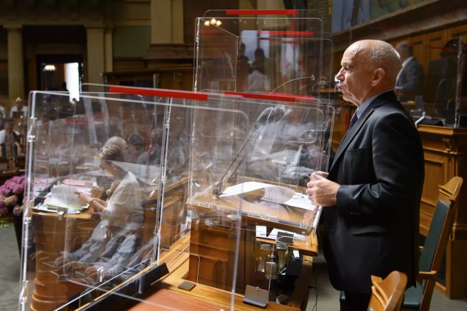Bundesrat Ueli Maurer spricht während der Sommersession der Eidgenössischen Räte, am Mittwoch, 16. Juni 2021, im Nationalrat in Bern. PARLAMENT, NATIONALRAT