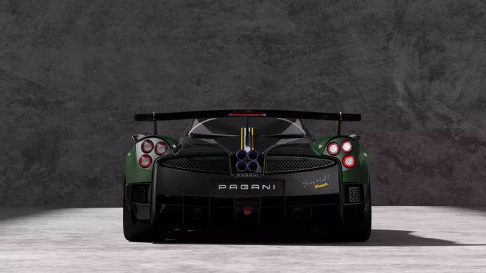 Hier atmen 827PS und 1100Nm aus voller Kehle aus Huayra BC Pacchetto Tempesta