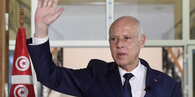 Kais Saied, Präsident der moderat-islamistischen Ennahda-Partei. Kais Saied