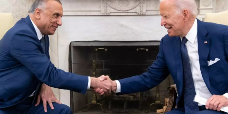 Joe Biden mit Mustafa al-Kadhemi im Weissen Haus